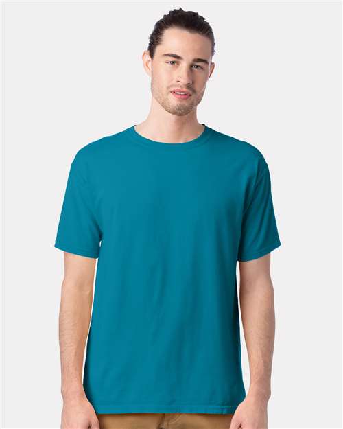 Custom Embroidered - ComfortWash by Hanes - Garment-Dyed T-Shirt - Ocean Depths - GDH100