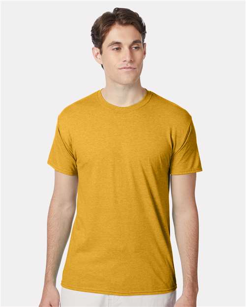 Custom Embroidered - Hanes - Perfect-T Triblend T-Shirt - Gold Heather - 42TB