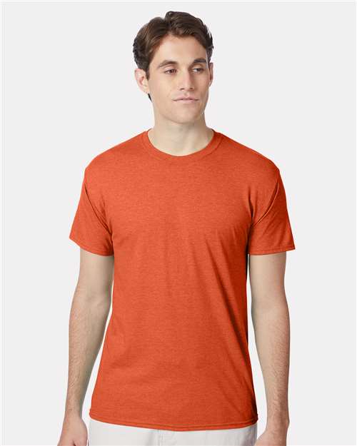 Custom Embroidered - Hanes - Perfect-T Triblend T-Shirt - Orange Heather - 42TB