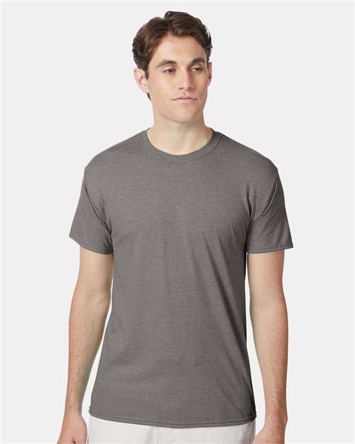 Custom Embroidered - Hanes - Perfect-T Triblend T-Shirt - Stone Grey Heather - 42TB