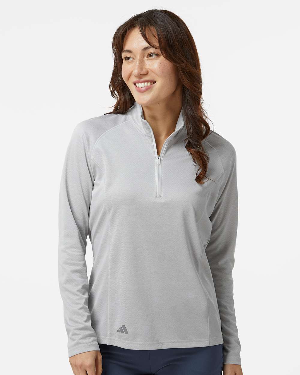 Custom Embroidery - Adidas - Women's Space Dyed Quarter-Zip Pullover - A594