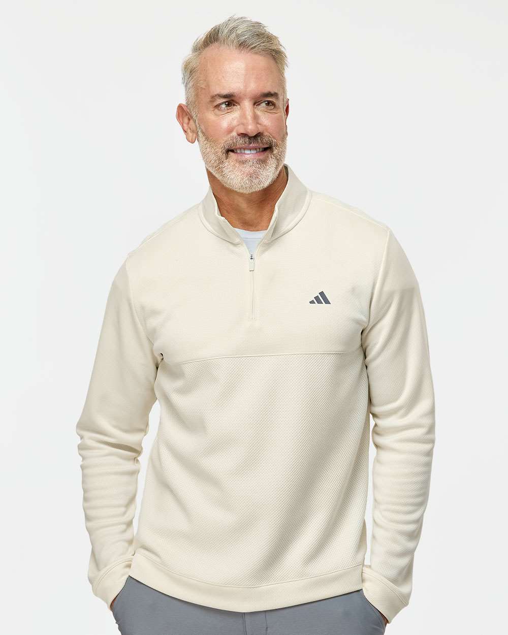 Custom Embroidery - Adidas - Ultimate365 Textured Quarter-Zip Pullover - A2001