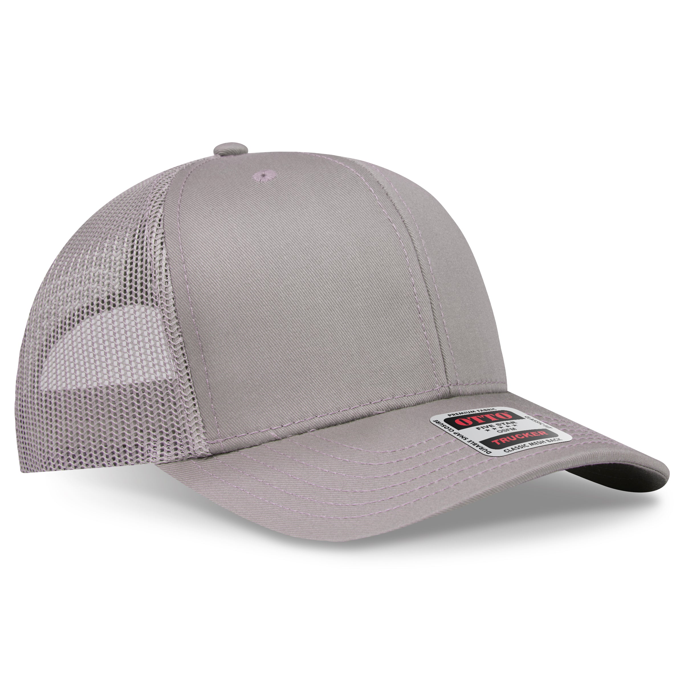 Custom Embroidered or DTF Printed - OTTO CAP® 6 Panel Mid Profile Mesh Back Trucker Hat