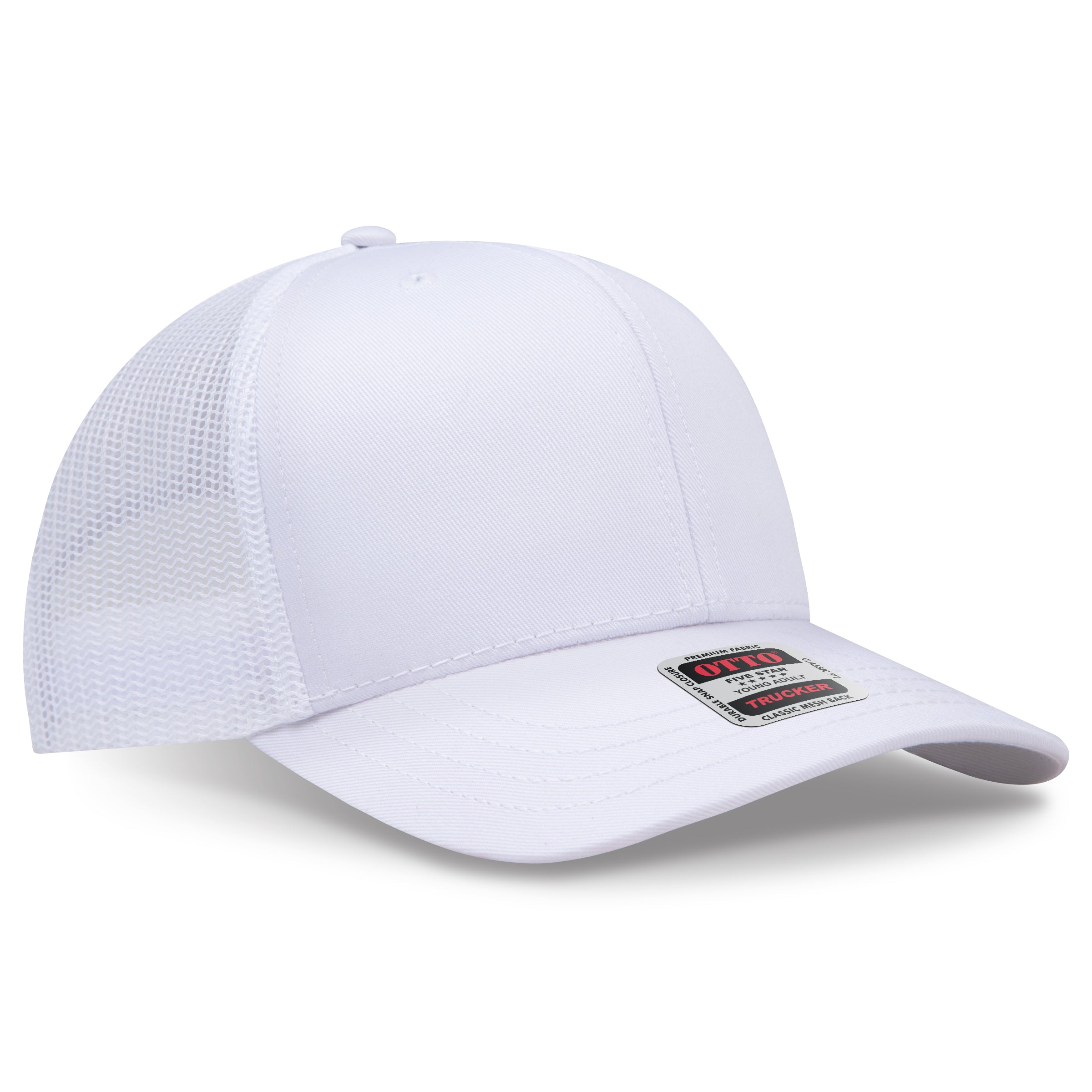 Custom Embroidered or DTF Printed - OTTO CAP® 6 Panel Mid Profile Mesh Back Trucker Hat