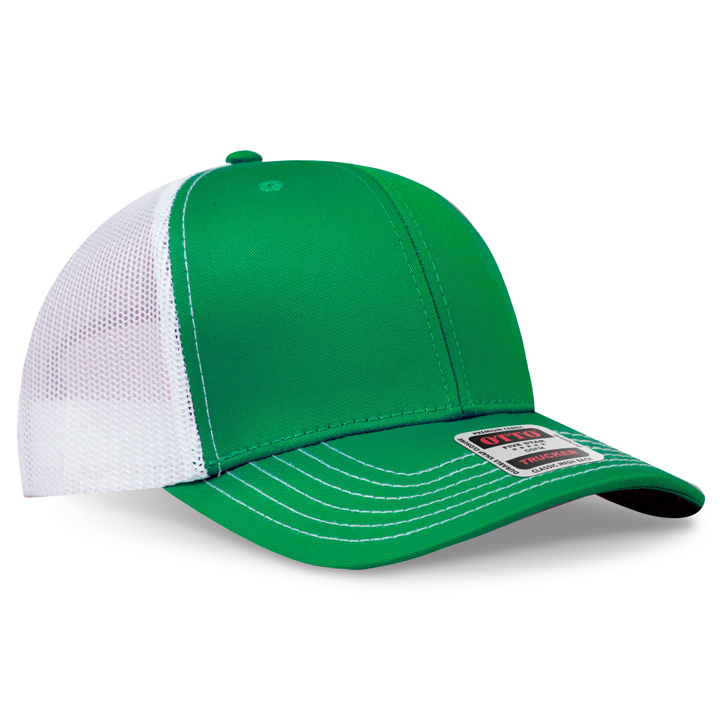 Custom Embroidered or DTF Printed - OTTO CAP® 6 Panel Mid Profile Mesh Back Trucker Hat