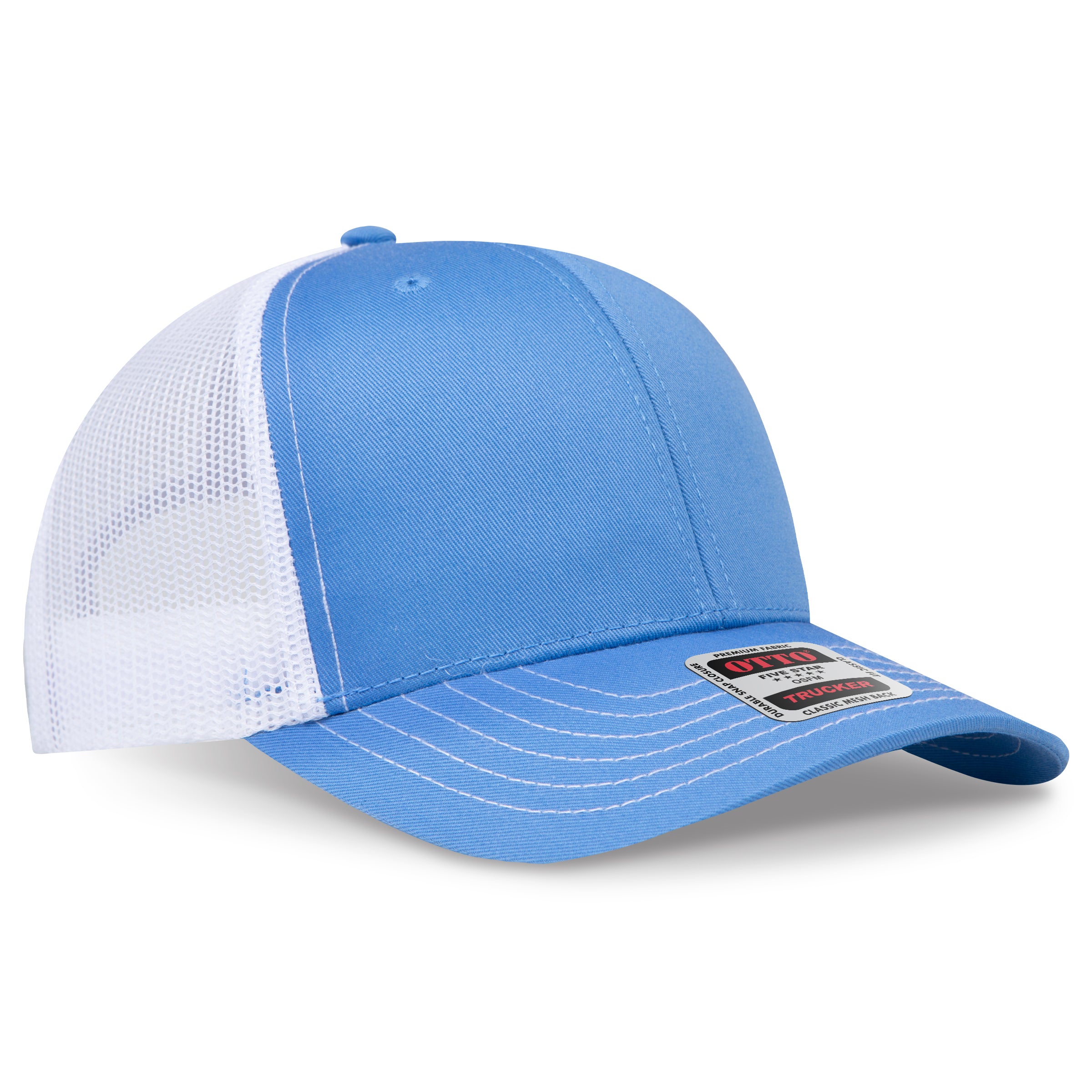 Custom Embroidered or DTF Printed - OTTO CAP® 6 Panel Mid Profile Mesh Back Trucker Hat