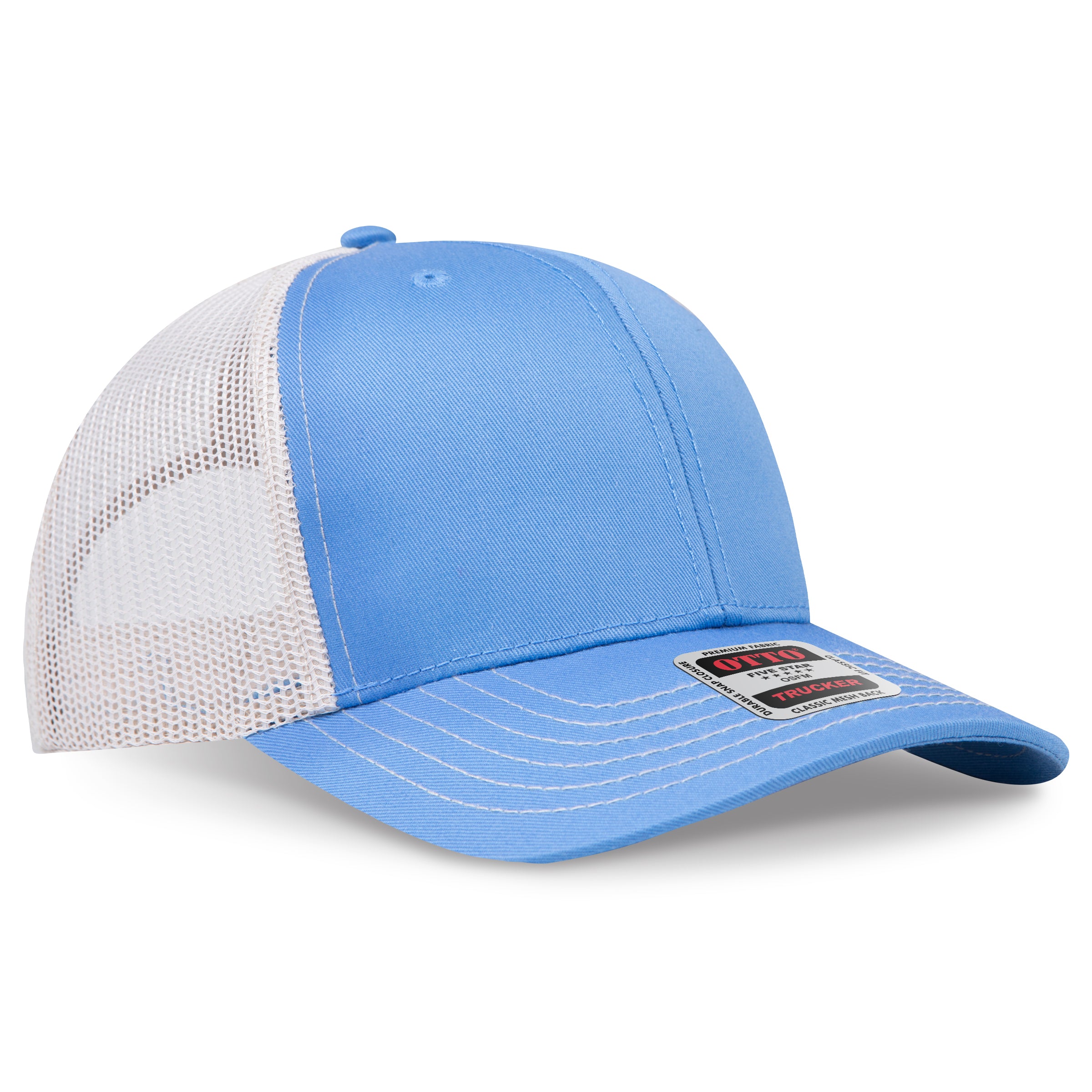 Custom Embroidered or DTF Printed - OTTO CAP® 6 Panel Mid Profile Mesh Back Trucker Hat