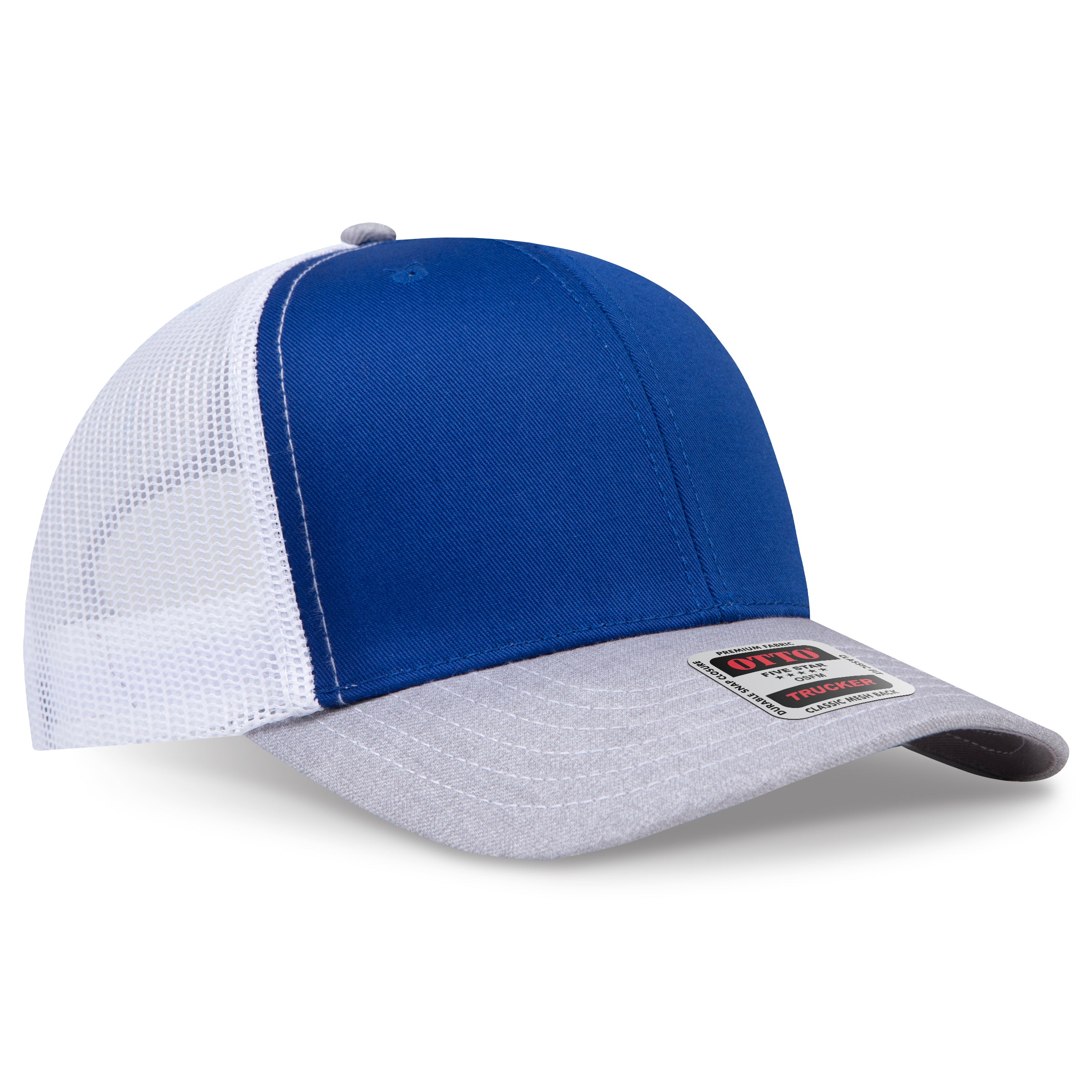 Custom Embroidered or DTF Printed - OTTO CAP® 6 Panel Mid Profile Mesh Back Trucker Hat