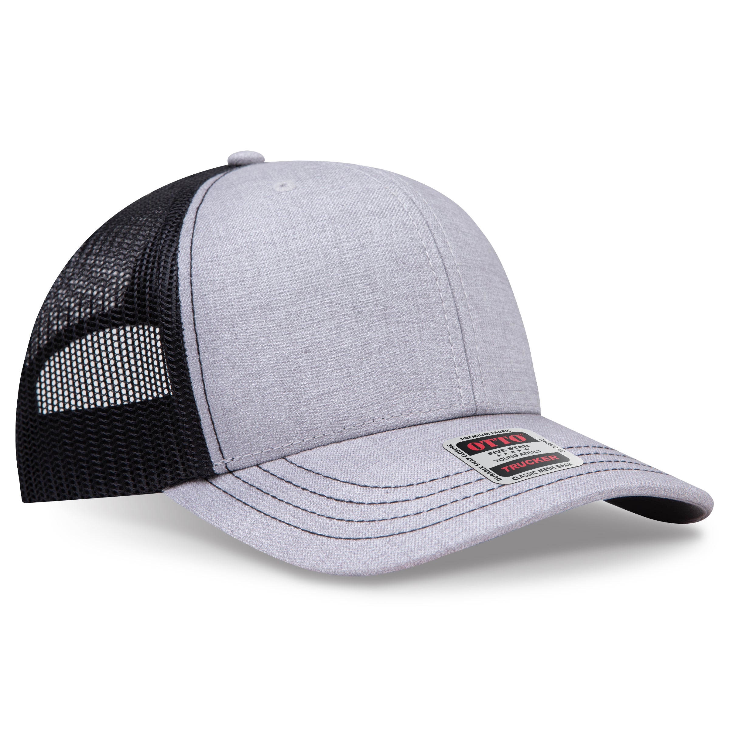 Custom Embroidered or DTF Printed - OTTO CAP® 6 Panel Mid Profile Mesh Back Trucker Hat