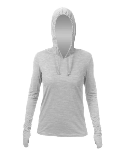 Custom Embroidered - ANETIK - Women's Breeze Tech Hooded Long Sleeve T-Shirt - WSBRZH0