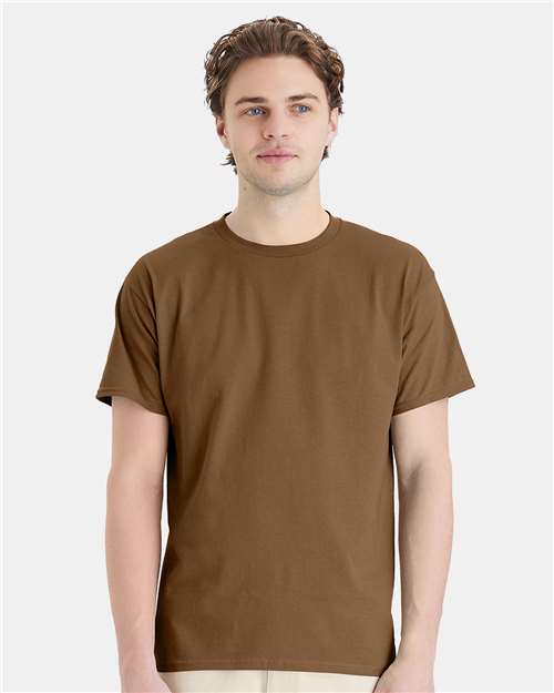 Custom Embroidered - Hanes - Essential-T T-Shirt - Coyote Brown - 5280