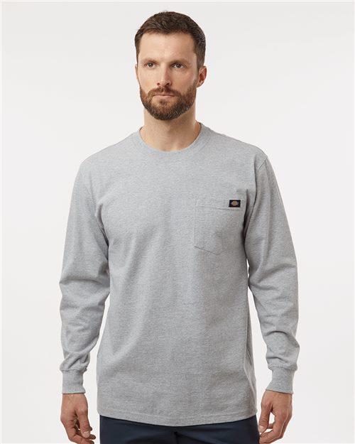 Custom Embroidered - Dickies - Men's Traditional Heavyweight Long Sleeve T-Shirt - WL50