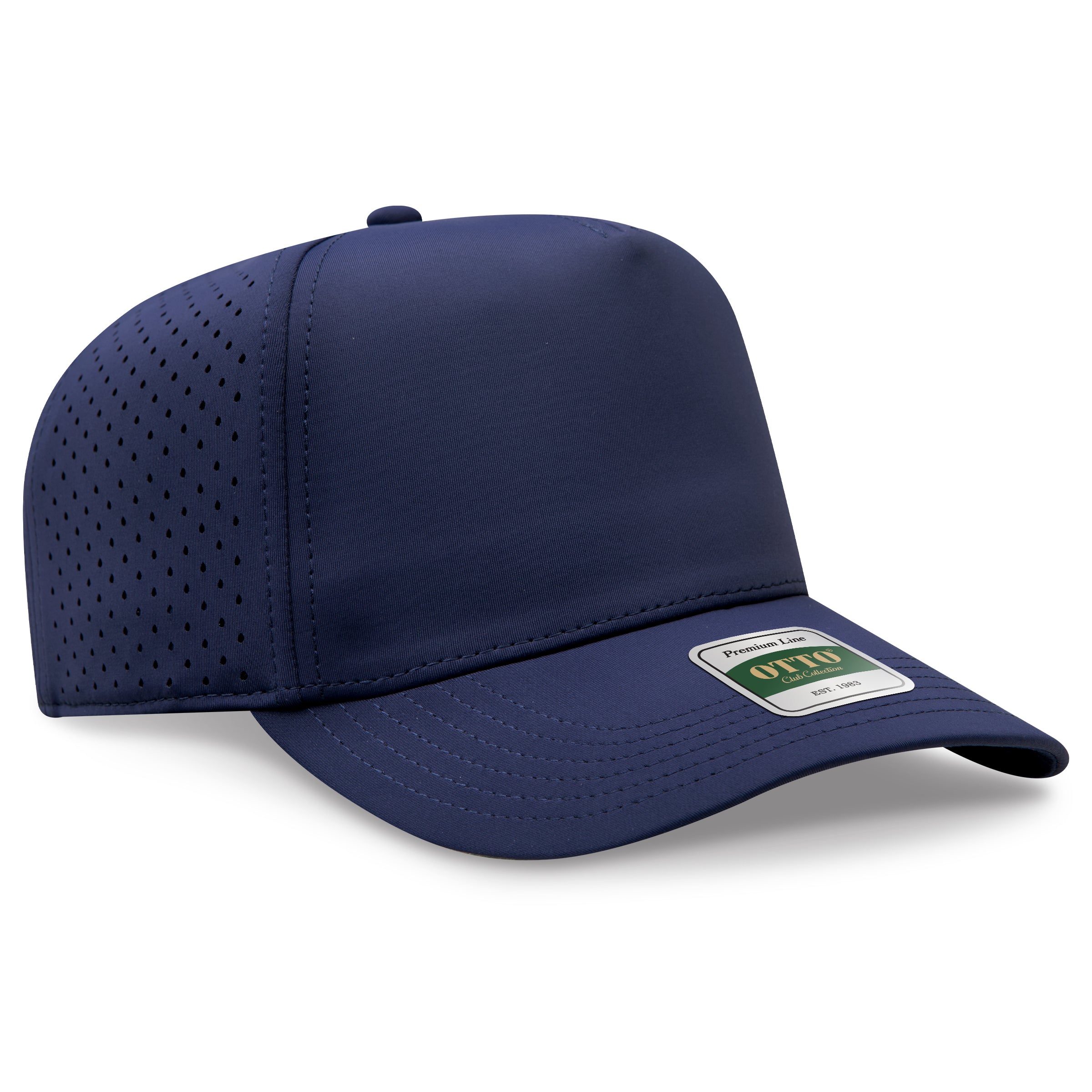 Custom Embroidered or DTF Printed - OTTO CAP® COMFY FIT® Club Collection 5 Panel Mid Profile Perforated Cap