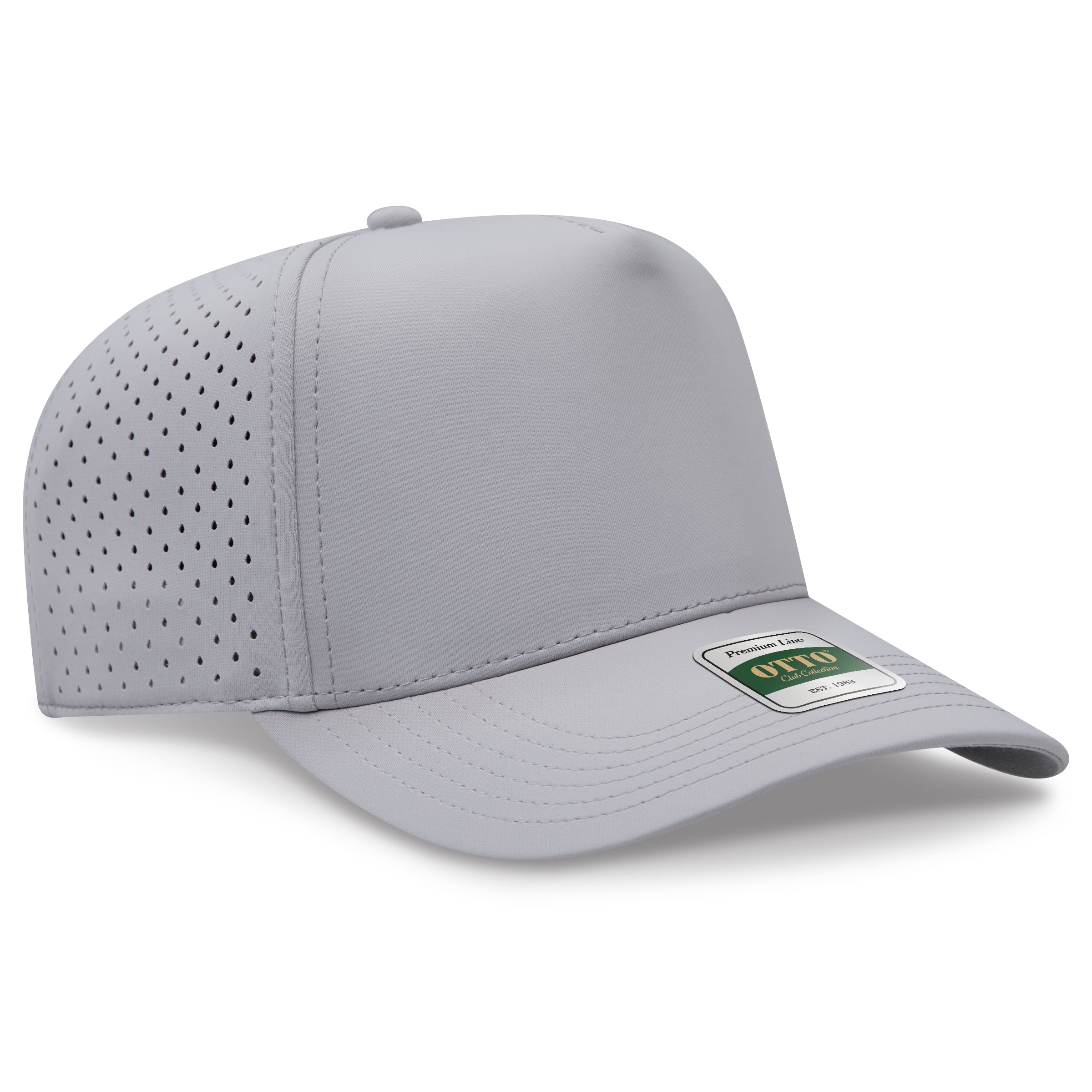 Custom Embroidered or DTF Printed - OTTO CAP® COMFY FIT® Club Collection 5 Panel Mid Profile Perforated Cap
