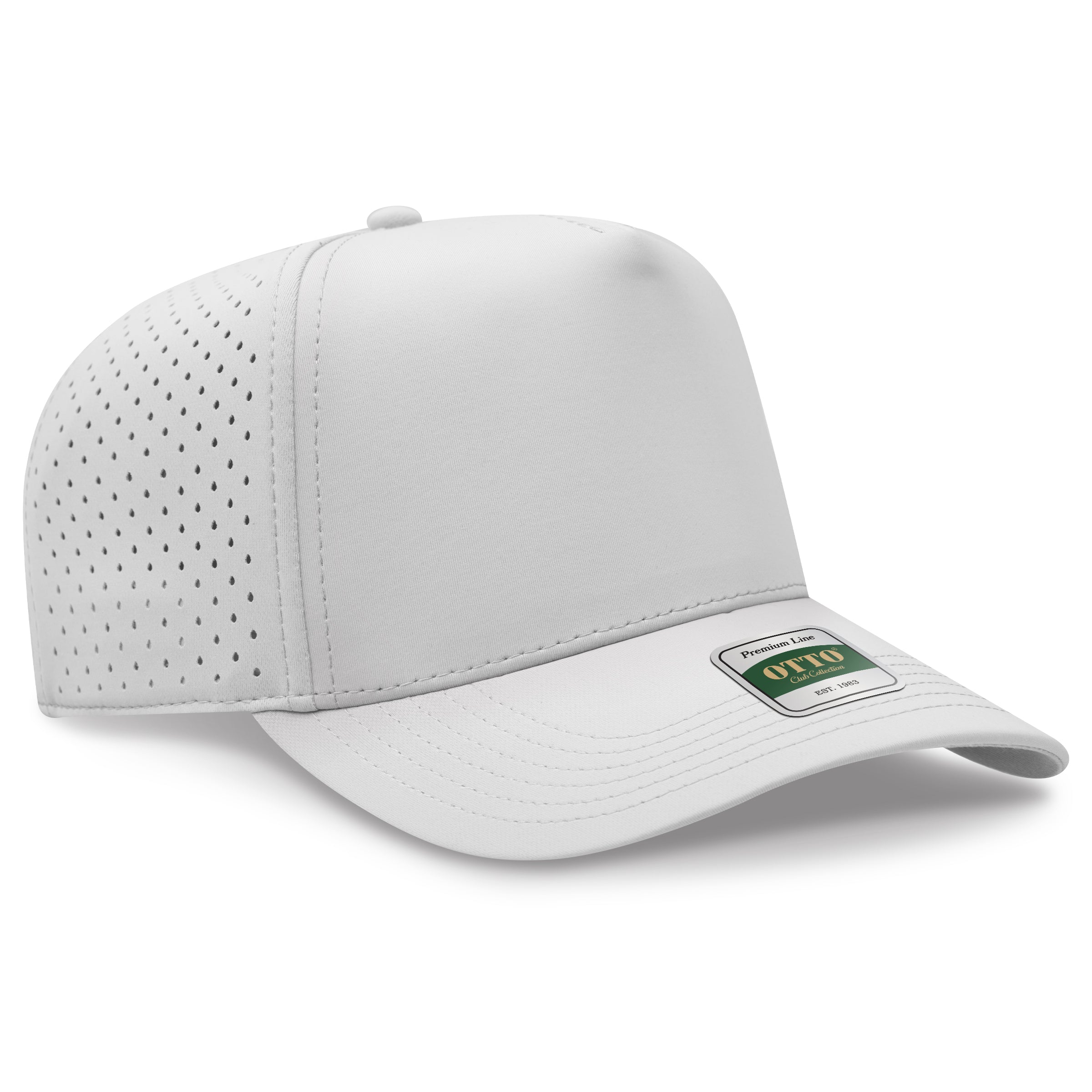 Custom Embroidered or DTF Printed - OTTO CAP® COMFY FIT® Club Collection 5 Panel Mid Profile Perforated Cap