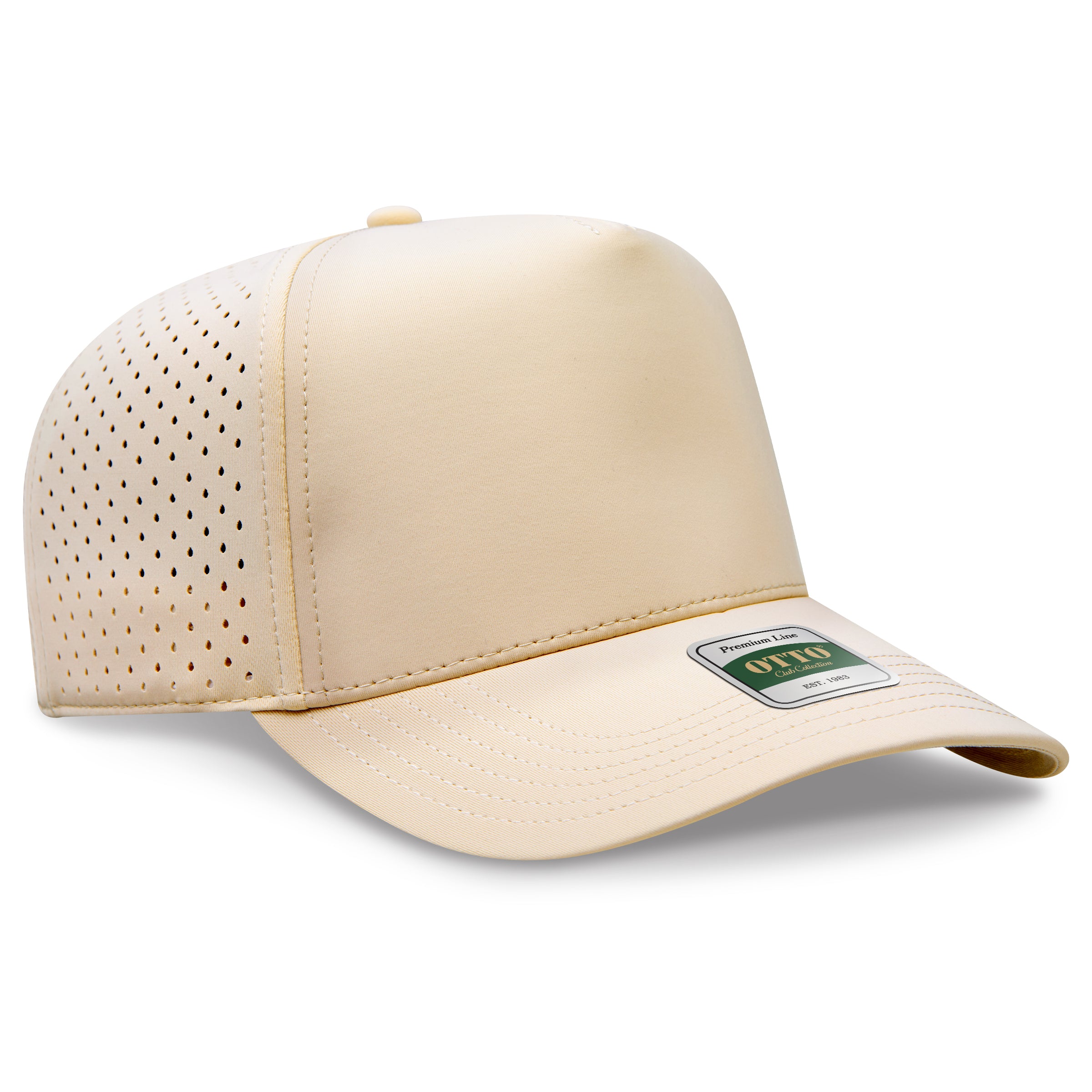 Custom Embroidered or DTF Printed - OTTO CAP® COMFY FIT® Club Collection 5 Panel Mid Profile Perforated Cap