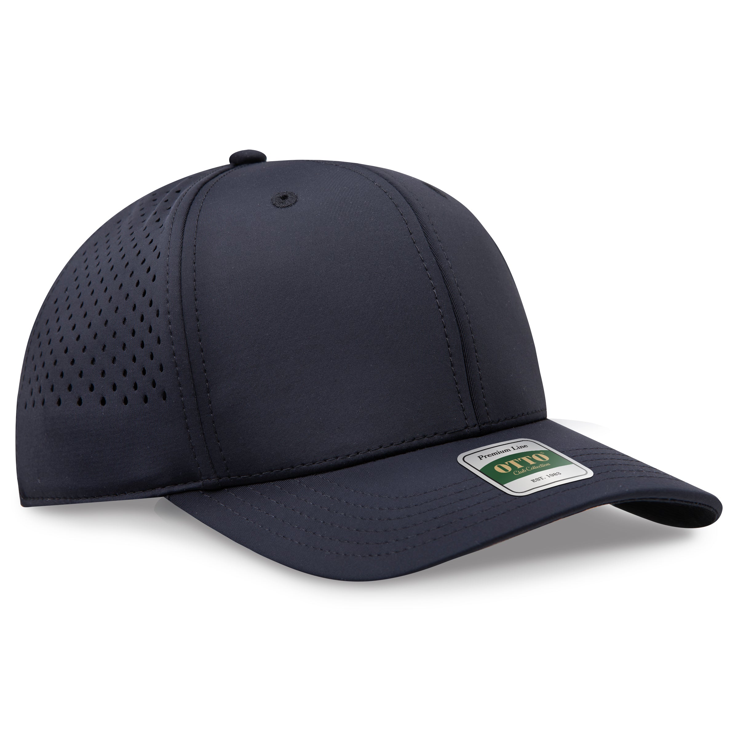 Custom Embroidered or DTF Printed - OTTO CAP® COMFY FIT® Club Collection 6 Panel Pro Style Perforated Cap