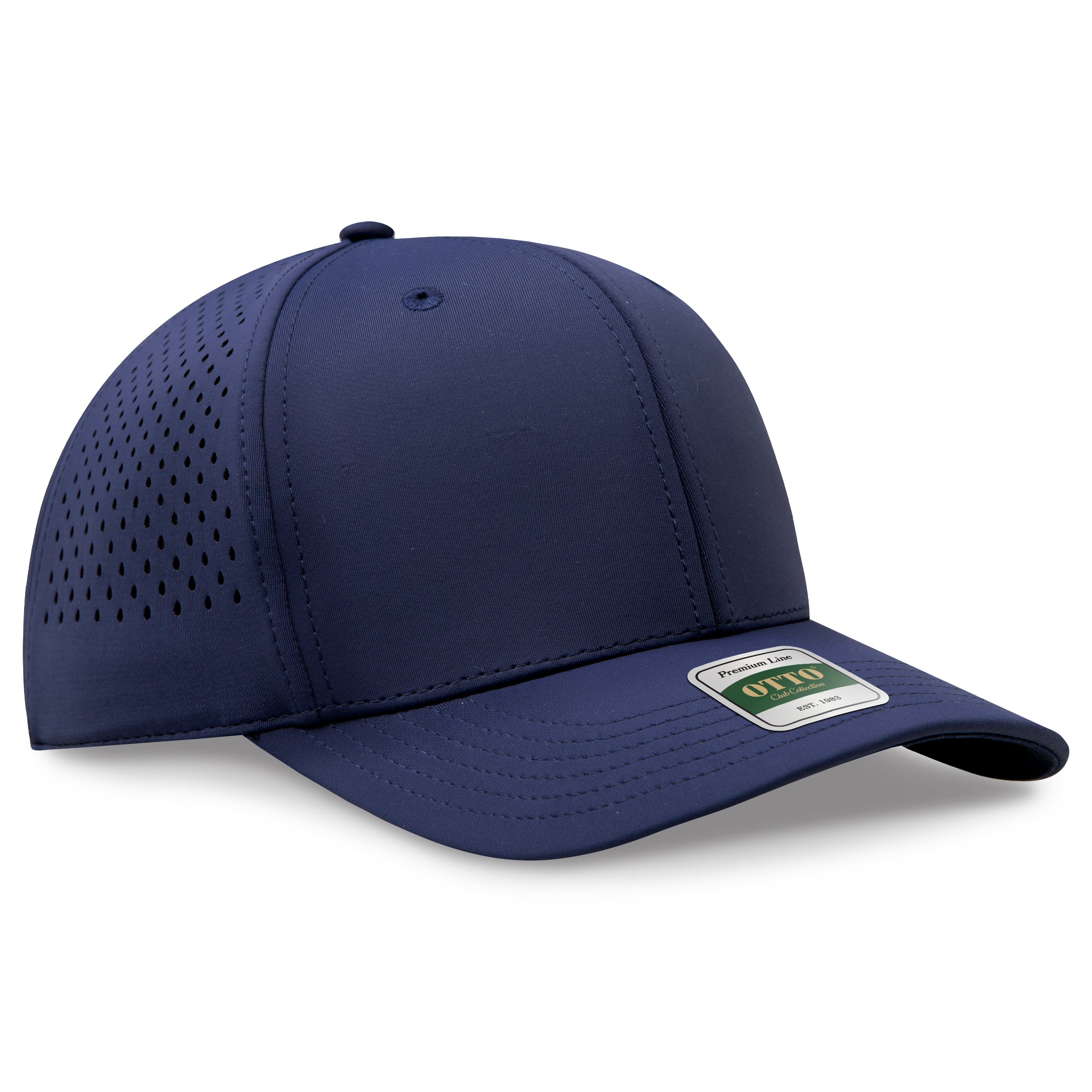 Custom Embroidered or DTF Printed - OTTO CAP® COMFY FIT® Club Collection 6 Panel Pro Style Perforated Cap