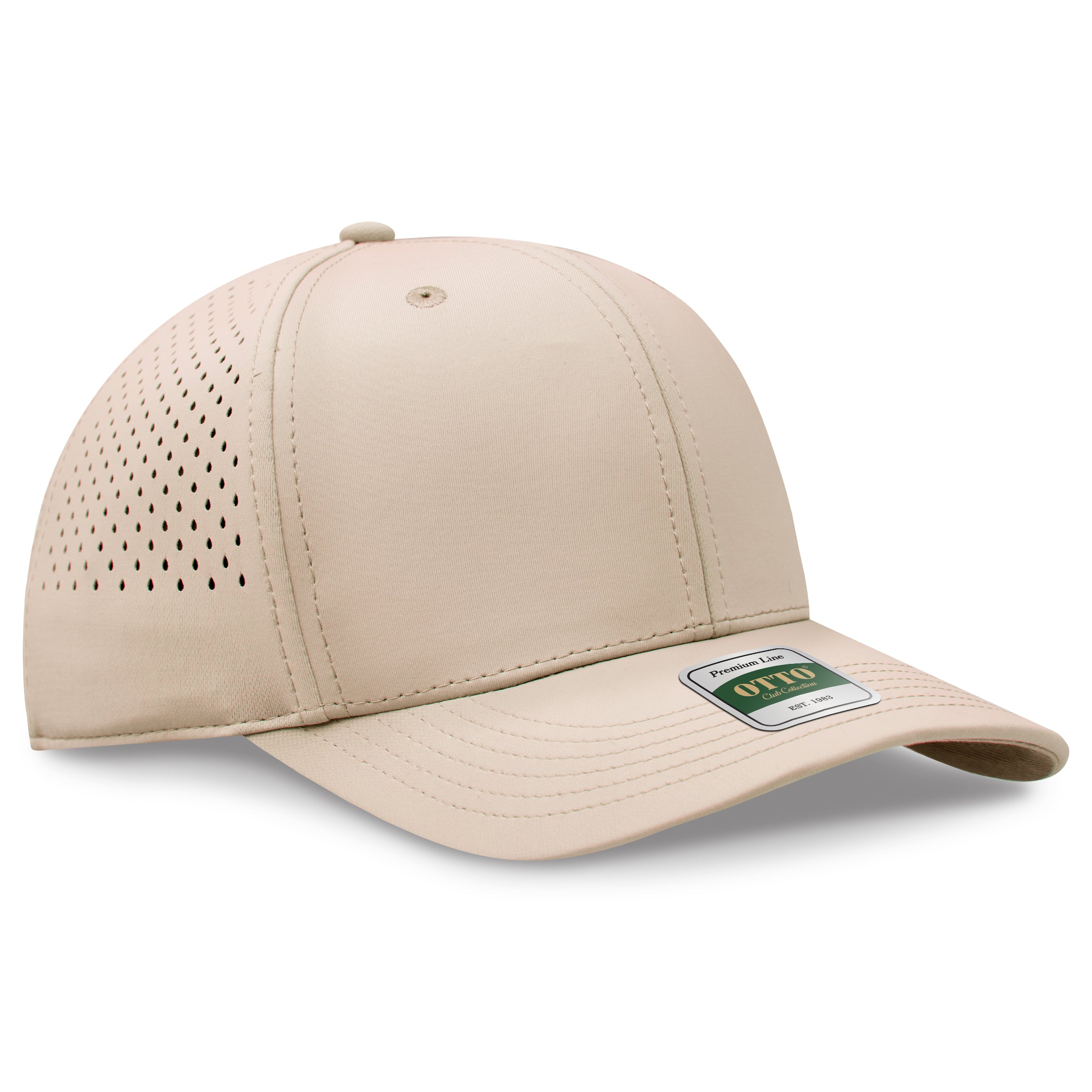 Custom Embroidered or DTF Printed - OTTO CAP® COMFY FIT® Club Collection 6 Panel Pro Style Perforated Cap