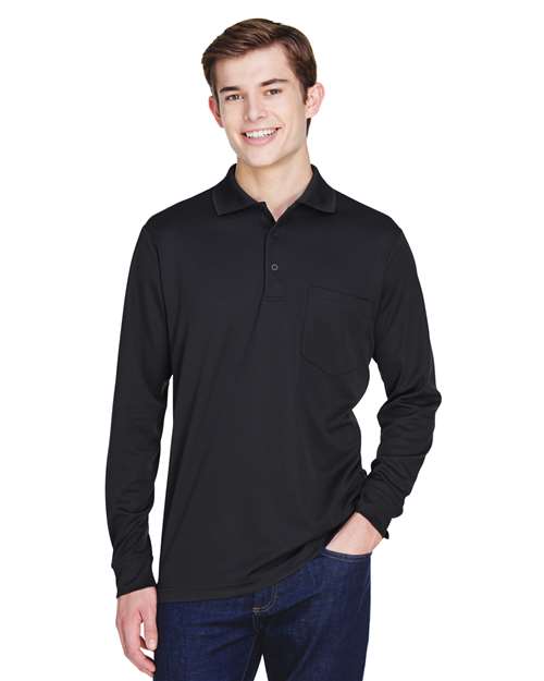 Custom Embroidered or DTF Printed - CORE365 - Men's Pinnacle Performance Long Sleeve Piqué Polo with Pocket - 88192P