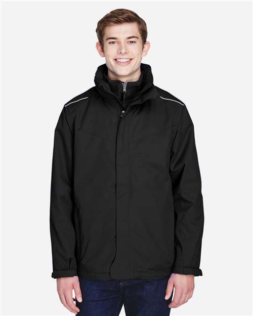 Custom Embroidered or DTF Printed - CORE365 - Men's Region 3-in-1 Jacket with Fleece Liner - 88205