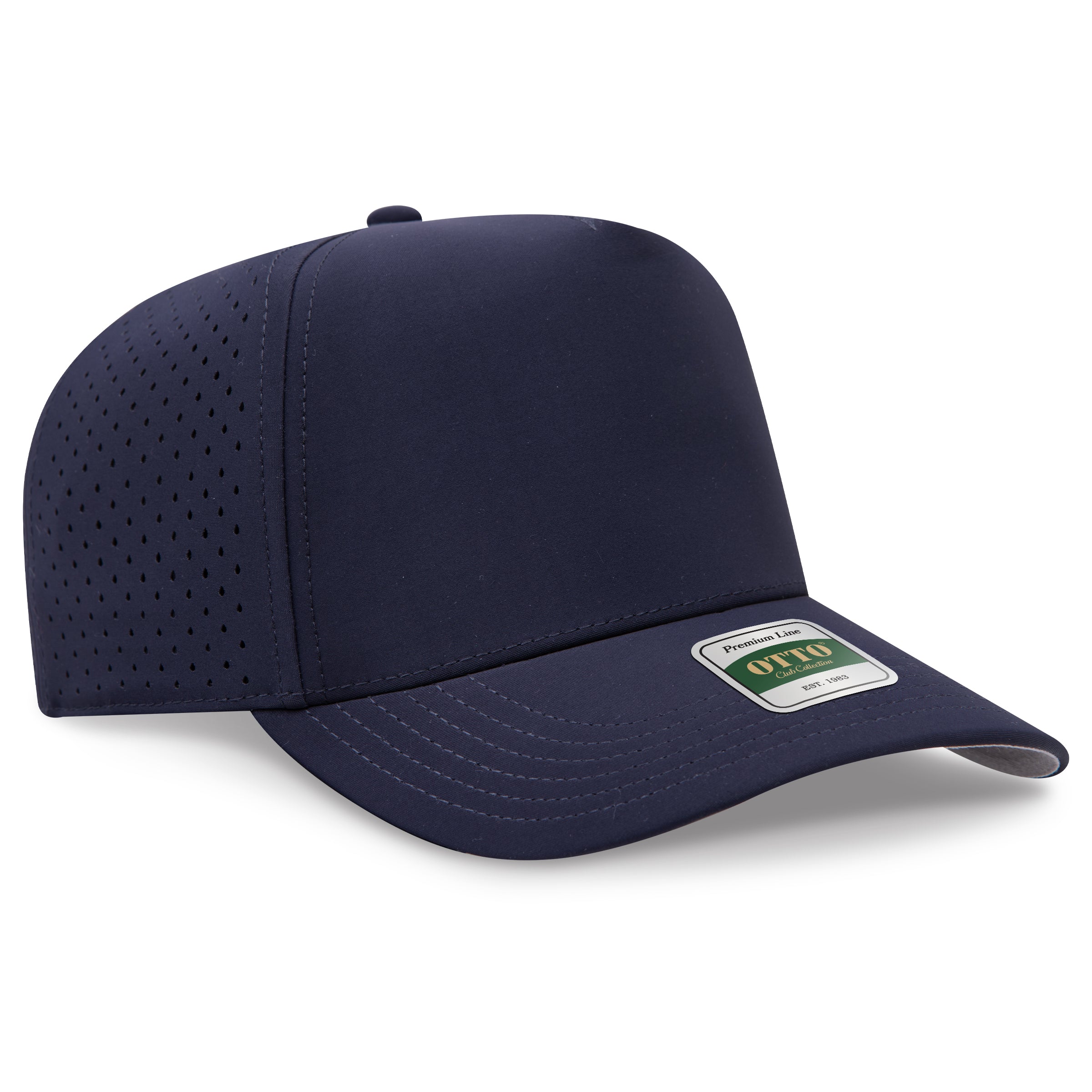 Custom Embroidered or DTF Printed - OTTO CAP® COMFY FIT® Club Collection 5 Panel Mid Profile Perforated Cap