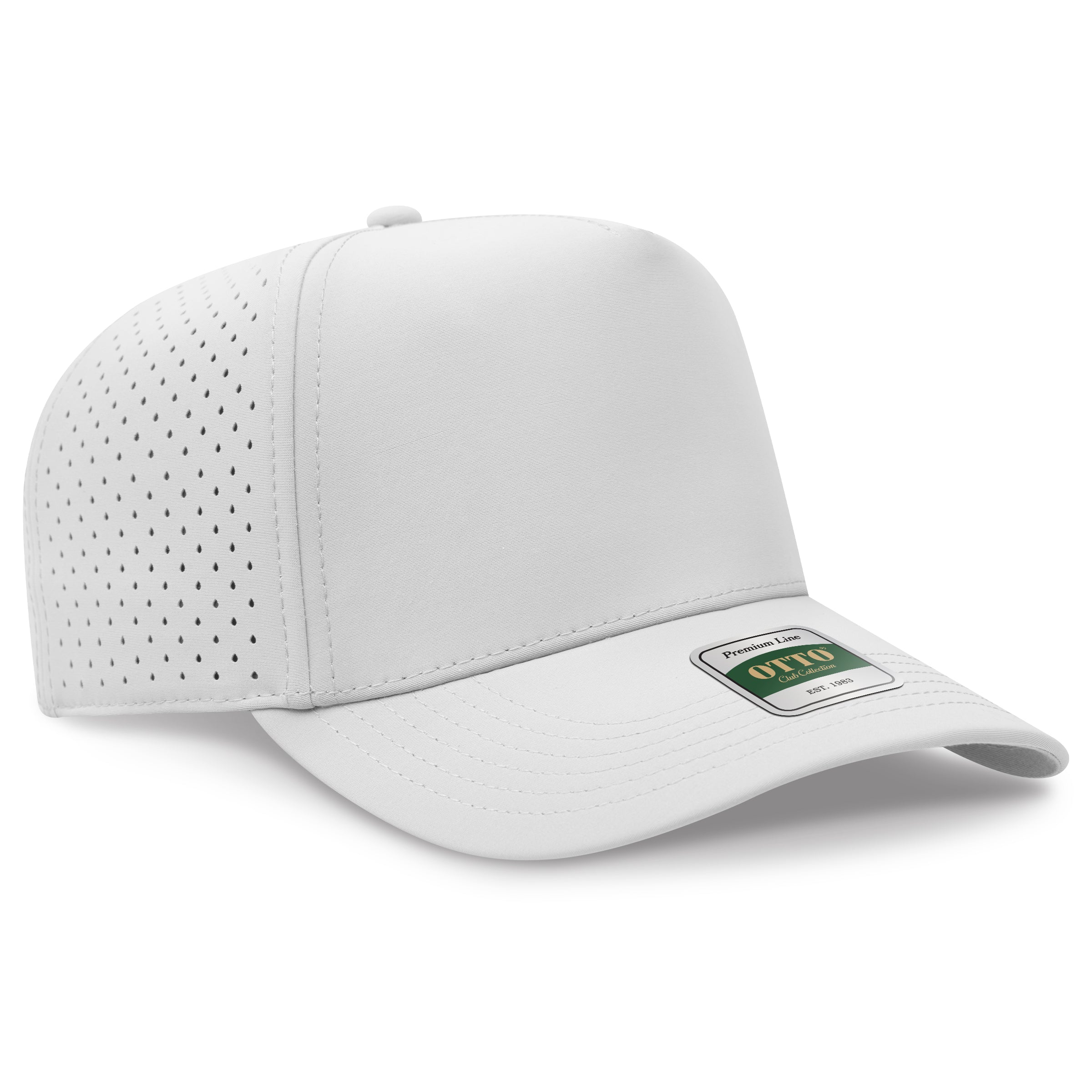 Custom Embroidered or DTF Printed - OTTO CAP® COMFY FIT® Club Collection 5 Panel Mid Profile Perforated Cap