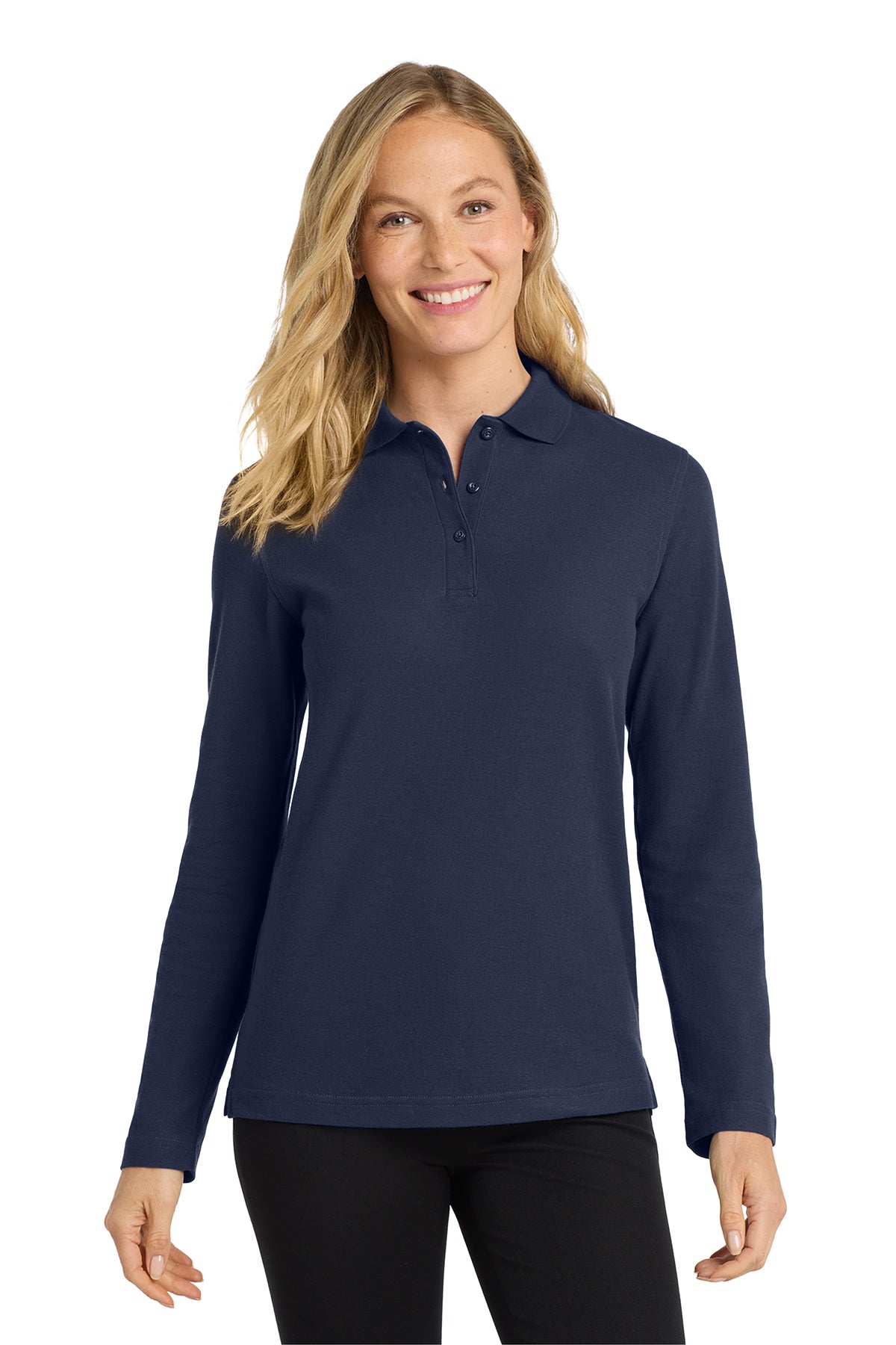 Borba Property Group - Port Authority® Women's Silk Touch™ Long Sleeve Polo - L500LS