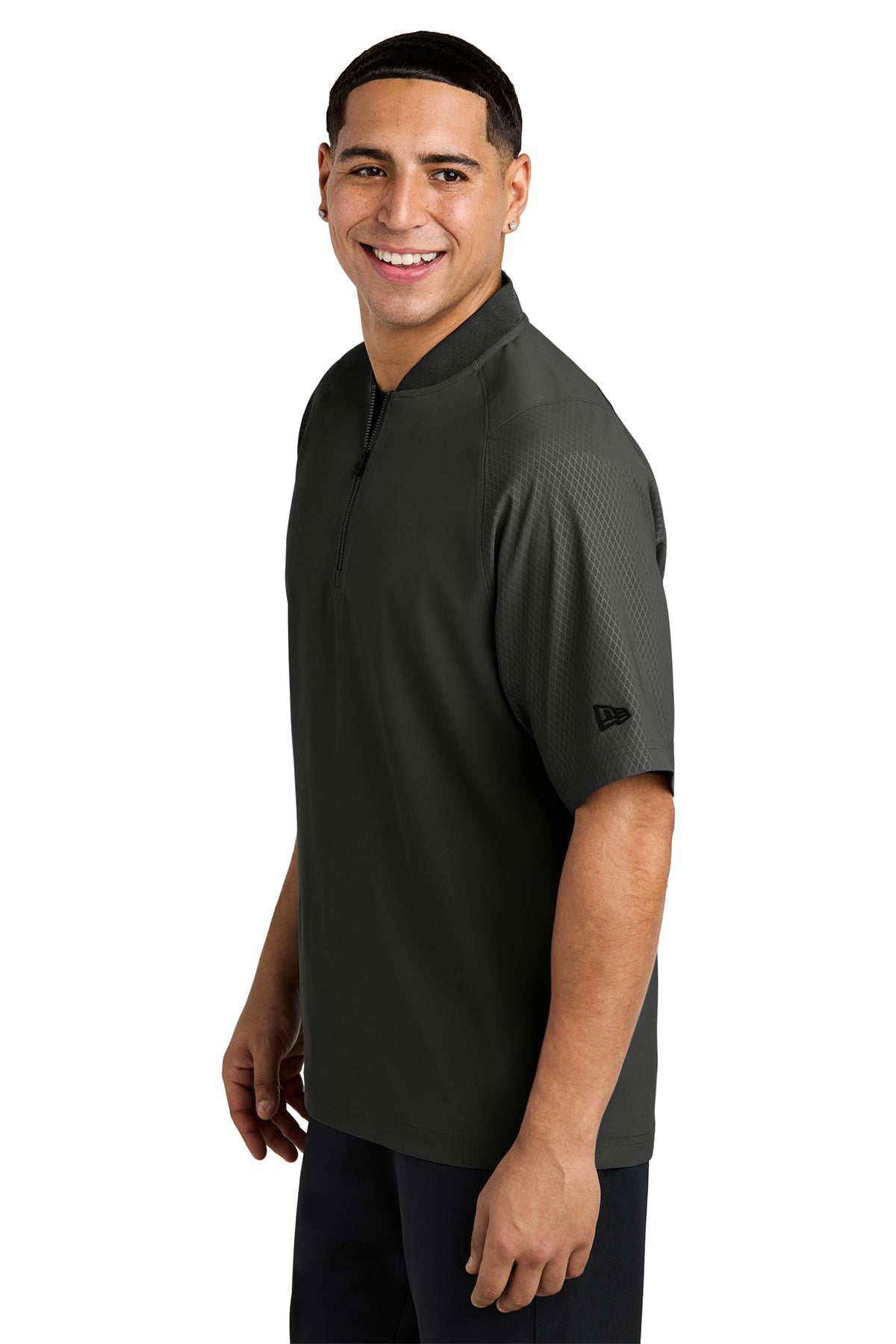 Custom Embroidered - New Era ® Cage Short Sleeve 1/4-Zip Jacket. NEA600