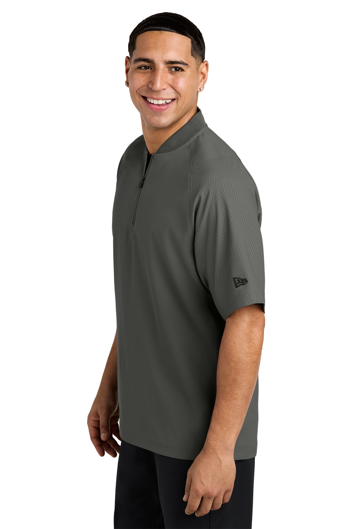 Custom Embroidered - New Era ® Cage Short Sleeve 1/4-Zip Jacket. NEA600