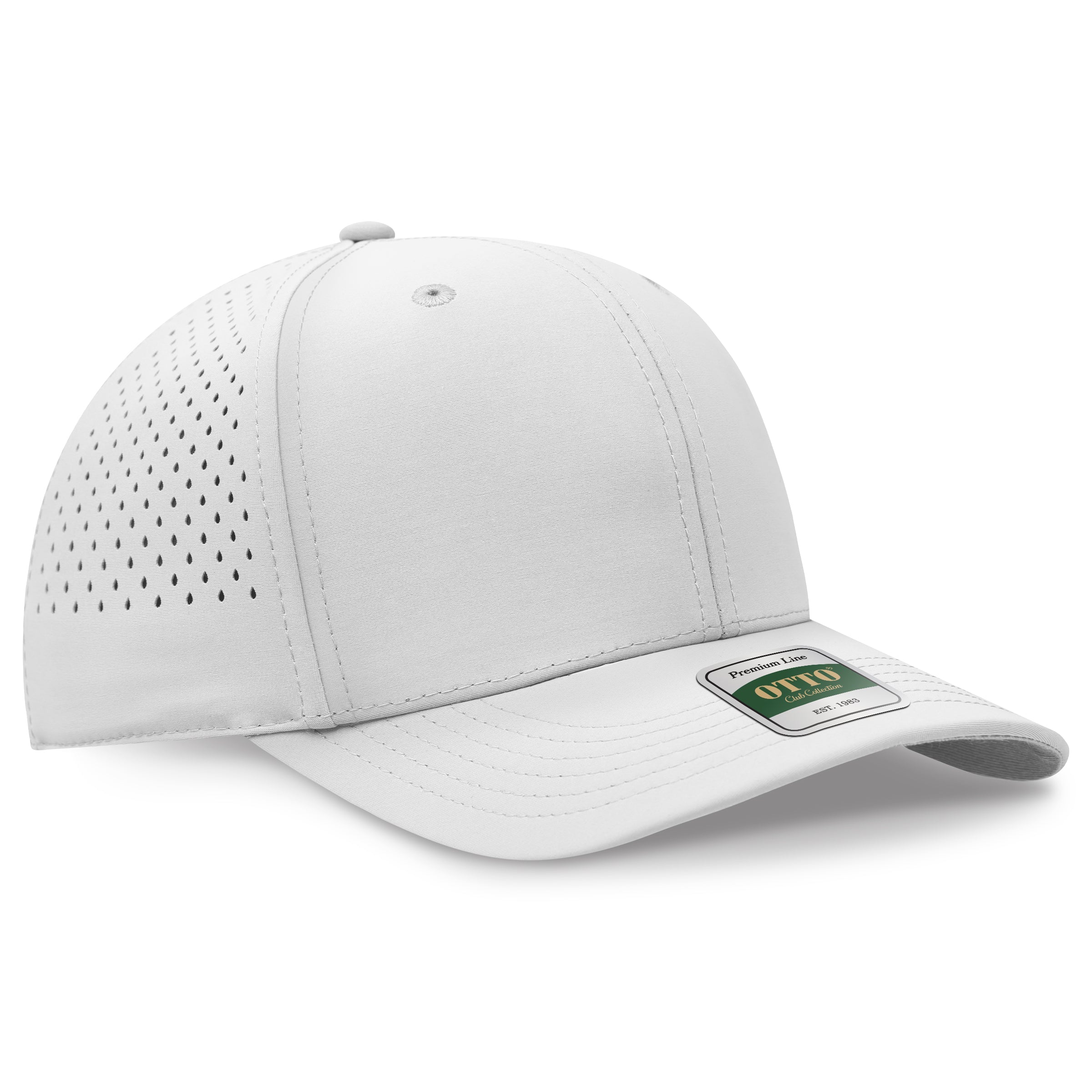 Custom Embroidered or DTF Printed - OTTO CAP® COMFY FIT® Club Collection 6 Panel Pro Style Perforated Cap