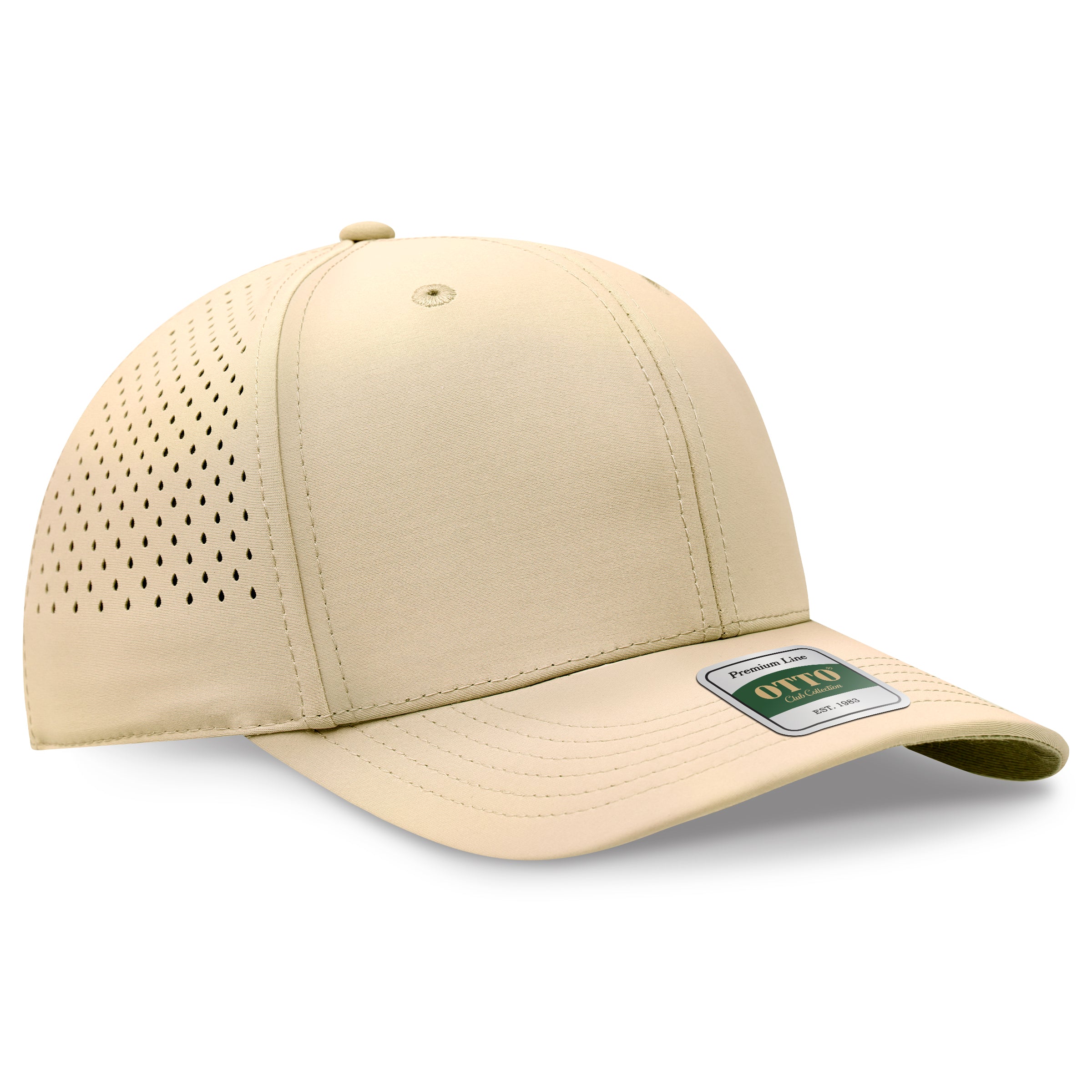 Custom Embroidered or DTF Printed - OTTO CAP® COMFY FIT® Club Collection 6 Panel Pro Style Perforated Cap