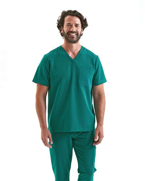 Custom Embroidered or DTF Printed - Onna - Men's Limitless V-Neck Stretch Scrub Top - NN200