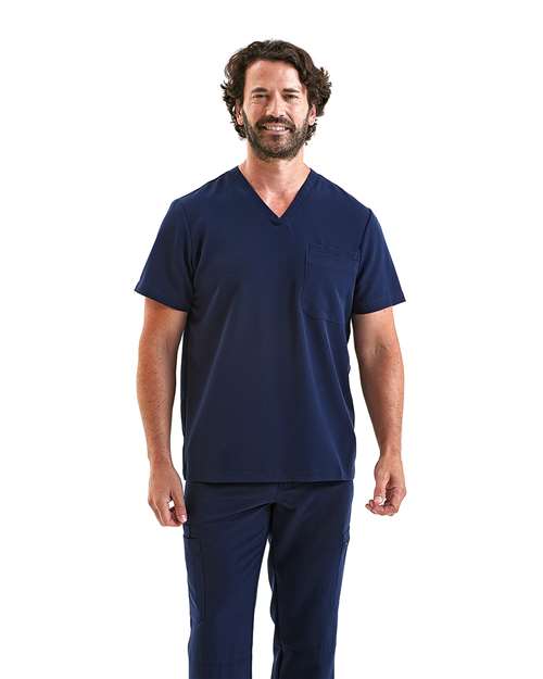 Custom Embroidered or DTF Printed - Onna - Men's Limitless V-Neck Stretch Scrub Top - NN200