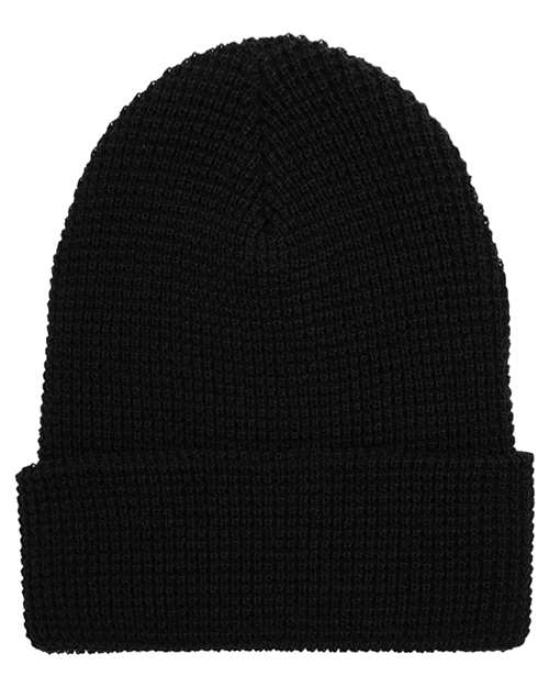 Custom Embroidered - YP Classics - Waffle Cuffed Beanie - 2501KC