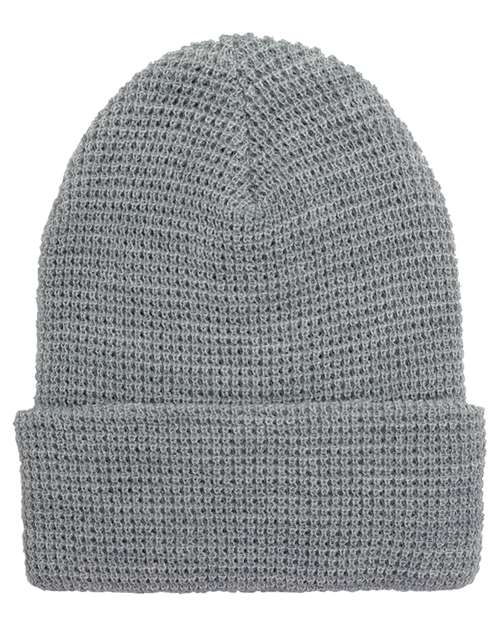 Custom Embroidered - YP Classics - Waffle Cuffed Beanie - 2501KC