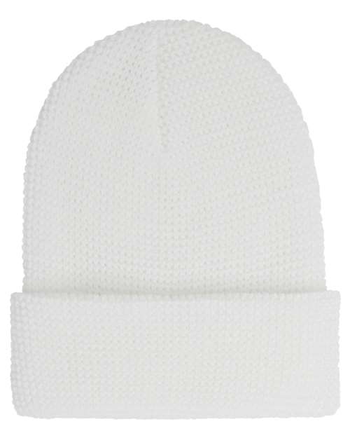 Custom Embroidered - YP Classics - Waffle Cuffed Beanie - 2501KC