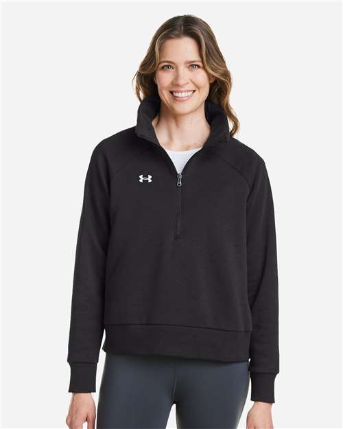 Custom Embroidered - Under Armour - Women's Rival Fleece Quarter-Zip Pullover - 1379492