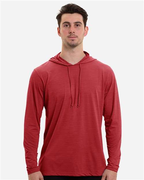 Custom Embroidered - ANETIK - Men's Low Pro Tech Hooded Long Sleeve T-Shirt - MVLPRH8