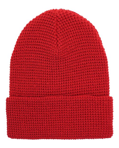 Custom Embroidered - YP Classics - Waffle Cuffed Knit Beanie - 2501KC