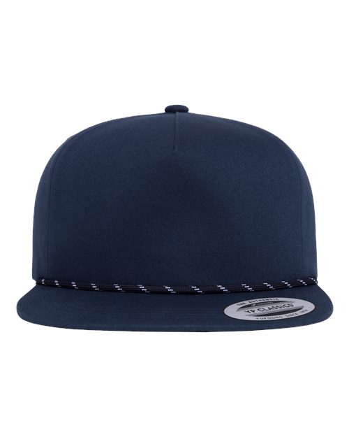 Custom Embroidered - YP Classics - Lightly Structured Five-Panel Rope Cap - 6502BD