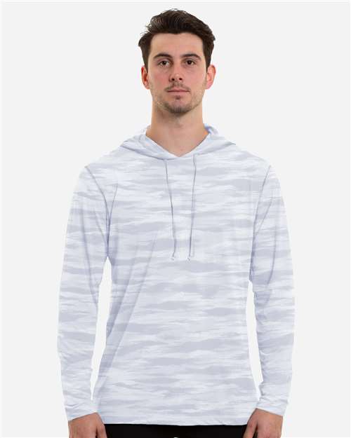 Custom Embroidered - ANETIK - Men's Low Pro Tech Camo Hooded Long Sleeve T-Shirt - MVLPRH6