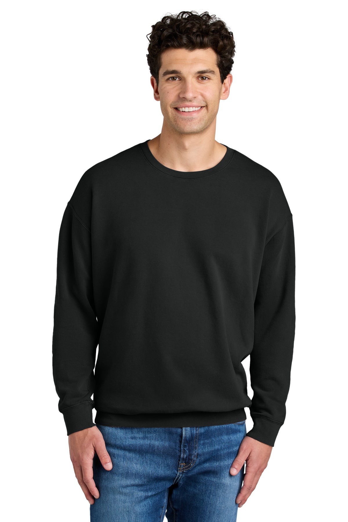 Custom Embroidery or DTF Print - Comfort Colors ®  Lightweight Crewneck Sweatshirt 1466