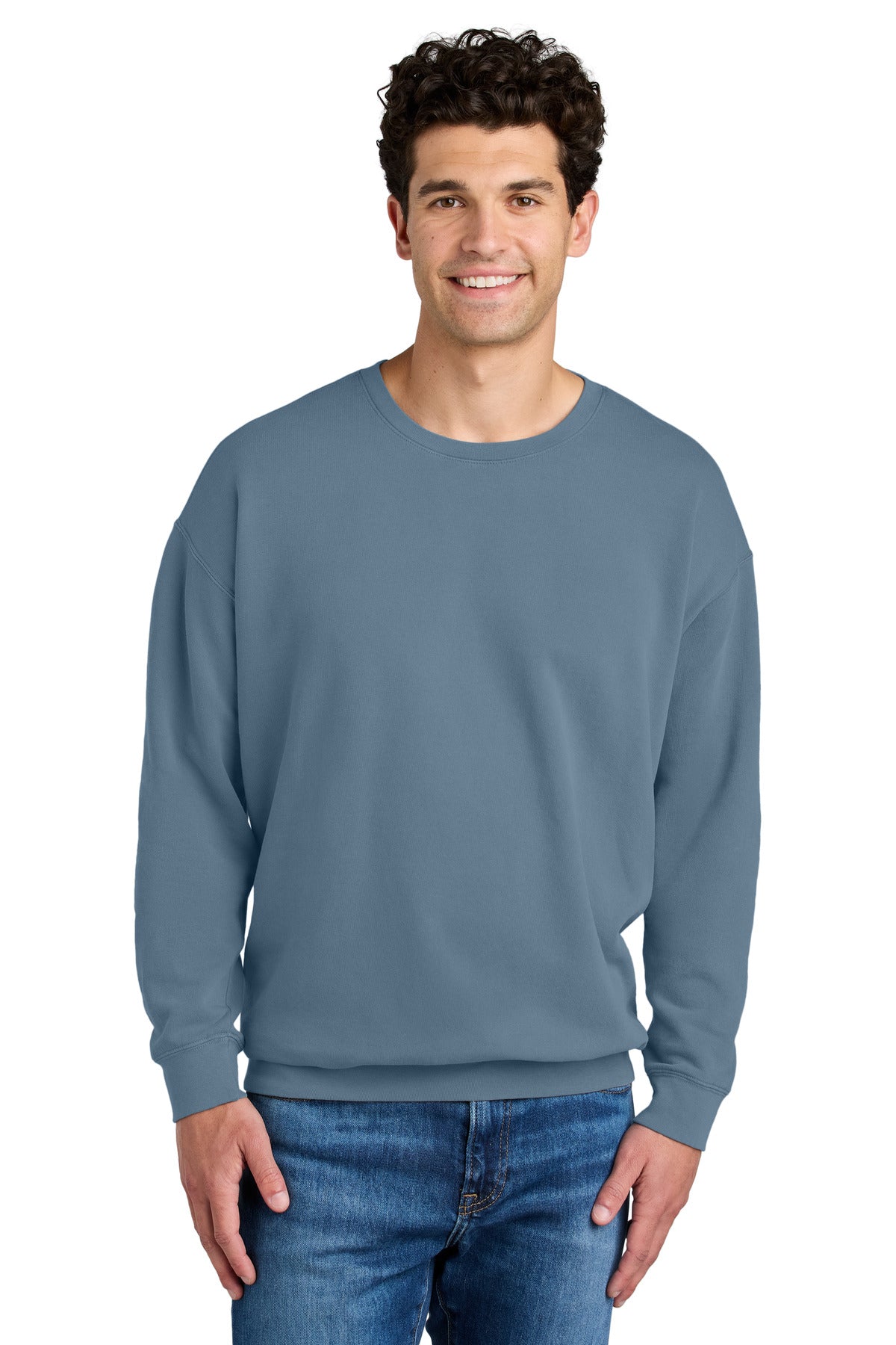 Custom Embroidery or DTF Print - Comfort Colors ®  Lightweight Crewneck Sweatshirt 1466