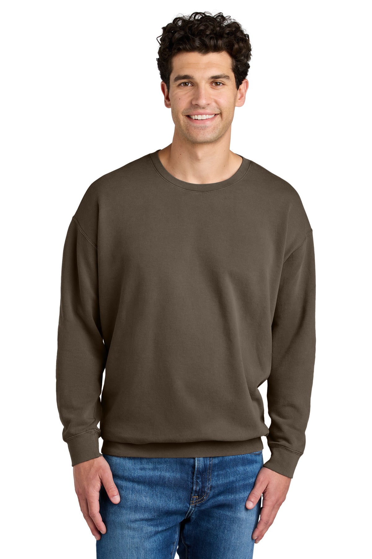 Custom Embroidery or DTF Print - Comfort Colors ®  Lightweight Crewneck Sweatshirt 1466