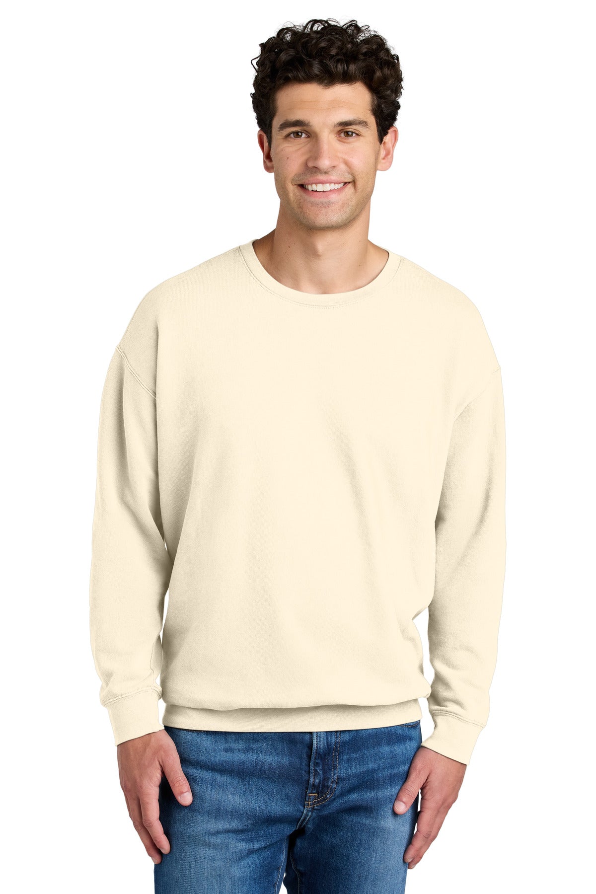 Custom Embroidery or DTF Print - Comfort Colors ®  Lightweight Crewneck Sweatshirt 1466