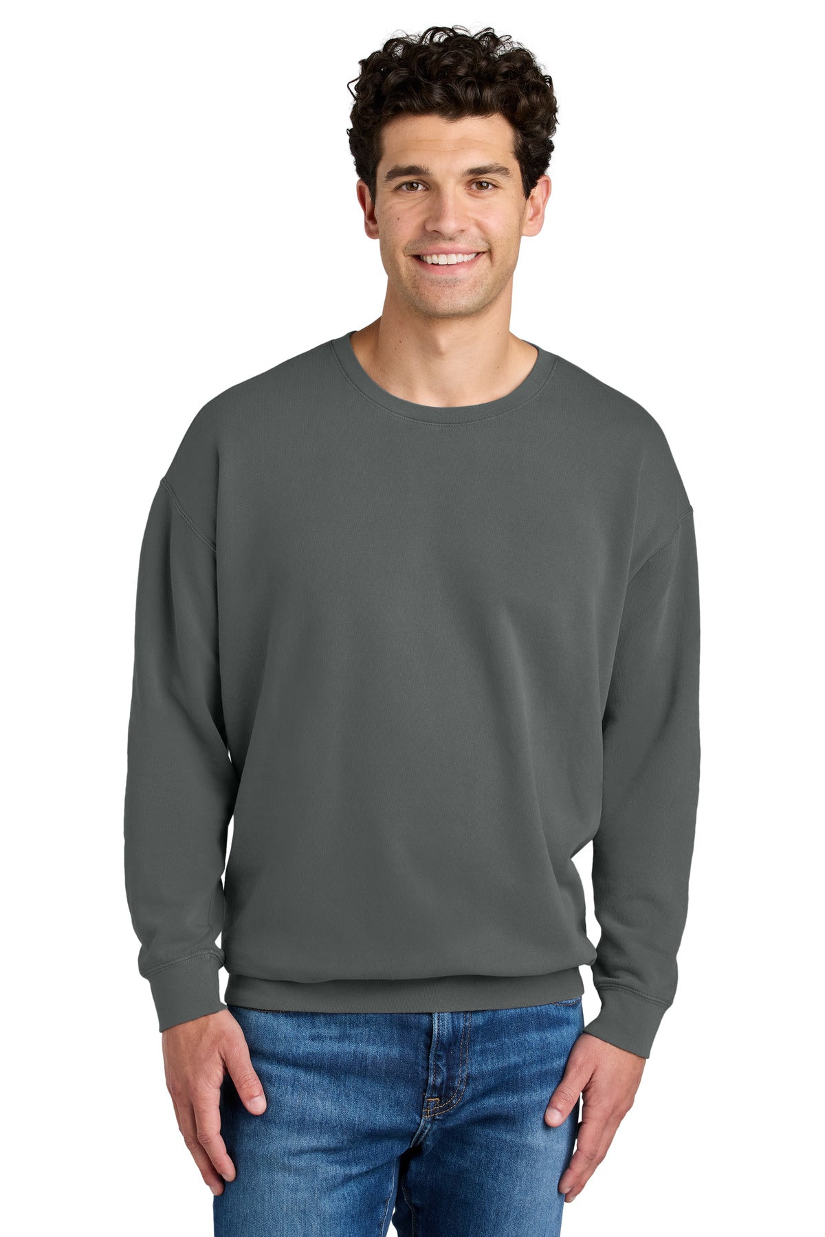 Custom Embroidery or DTF Print - Comfort Colors ®  Lightweight Crewneck Sweatshirt 1466