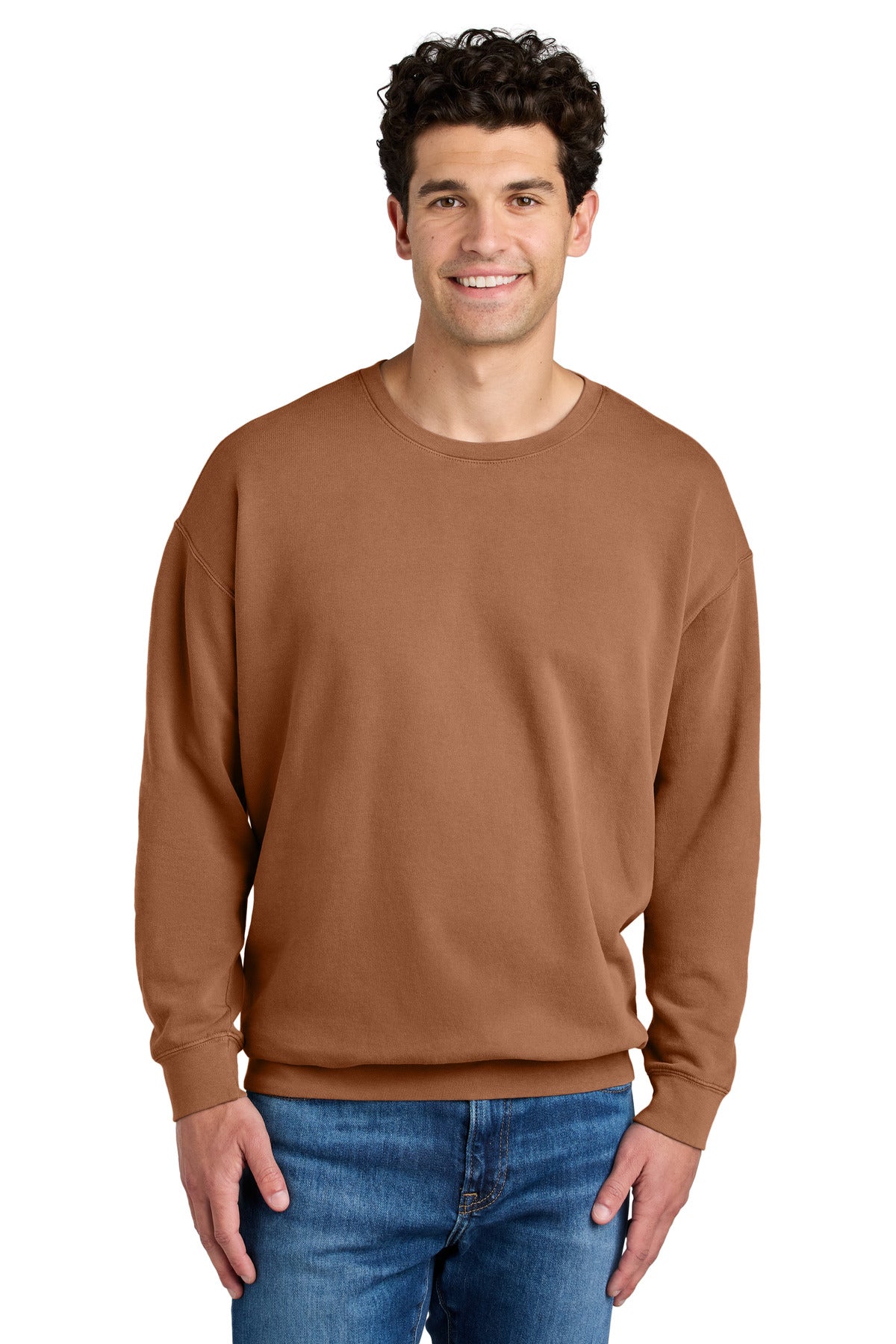Custom Embroidery or DTF Print - Comfort Colors ®  Lightweight Crewneck Sweatshirt 1466
