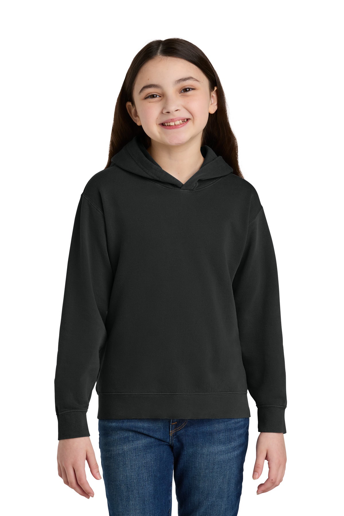 Custom Embroidery or DTF Print - Comfort Colors ®  Youth Lightweight Hooded Sweatshirt 1467Y