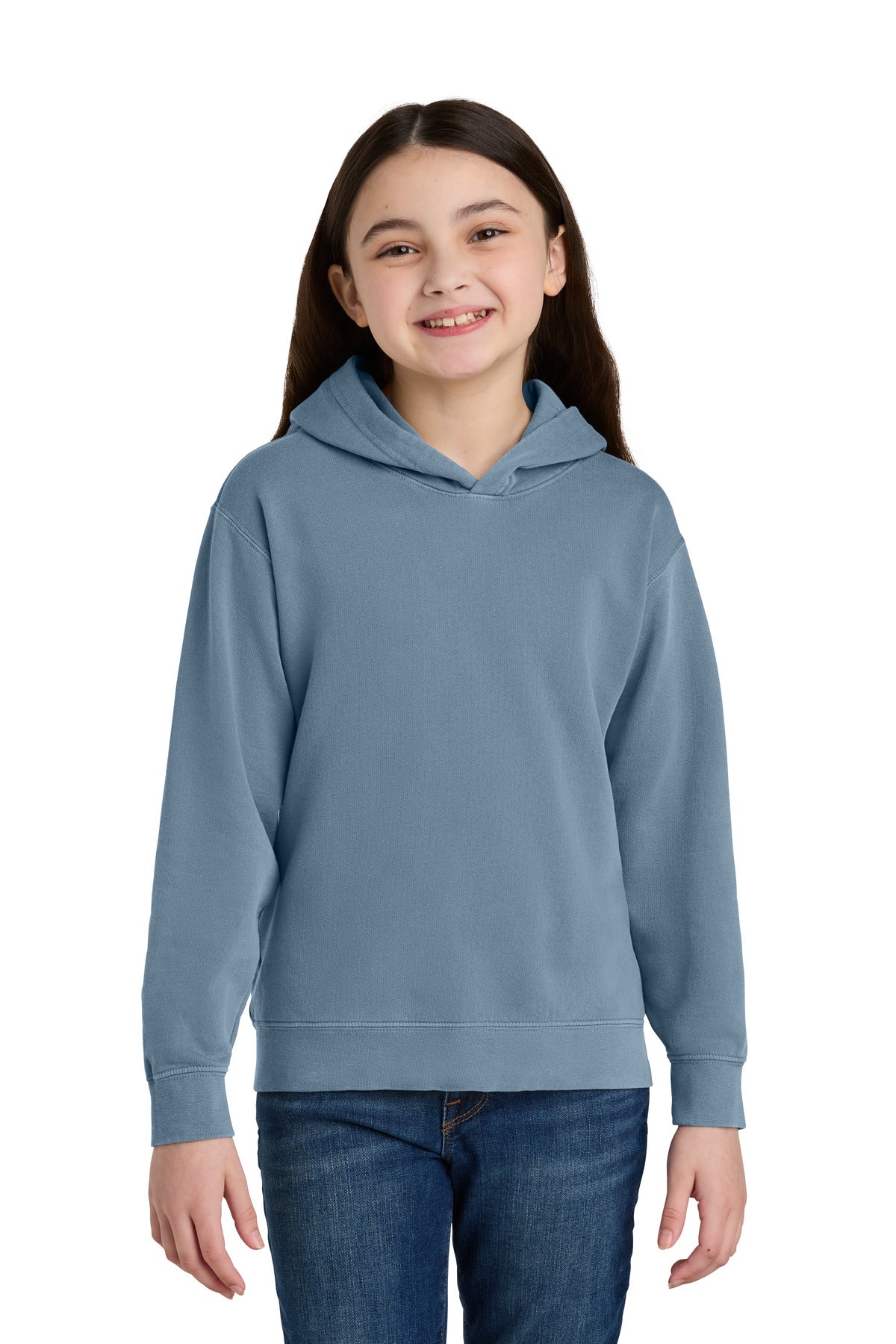 Custom Embroidery or DTF Print - Comfort Colors ®  Youth Lightweight Hooded Sweatshirt 1467Y